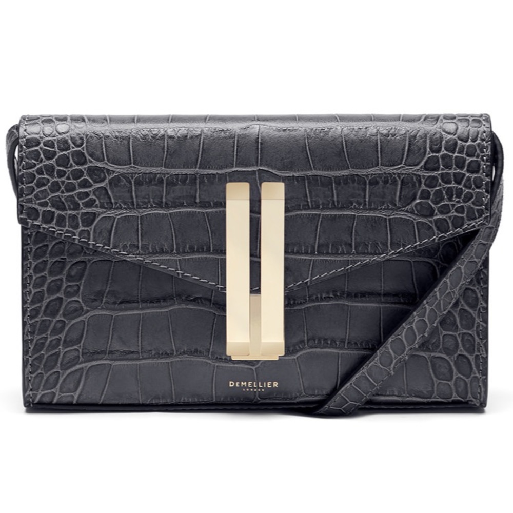 Demellier Quebec croc crossbody bag - near perfect